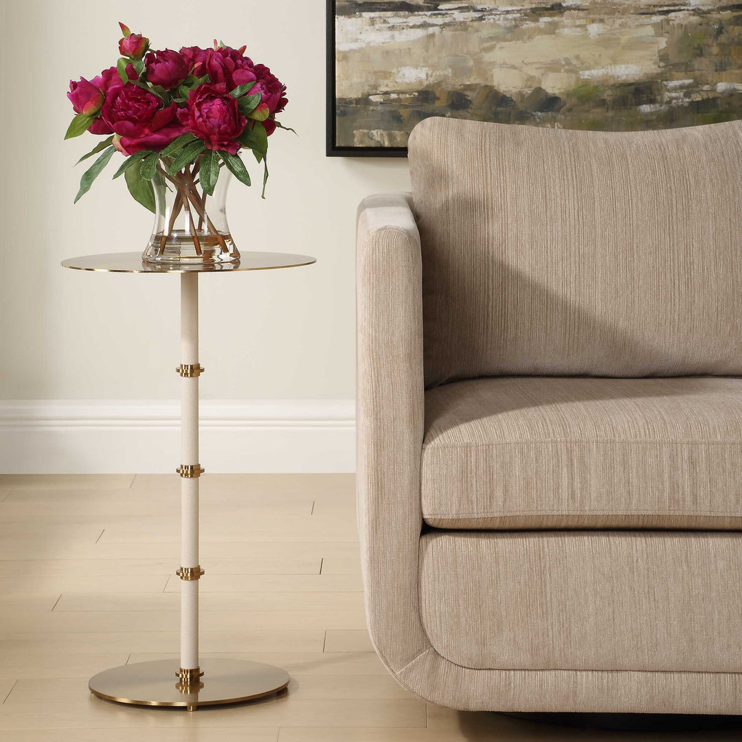 American Home Furniture Uttermost Cyprus Brass Accent Table