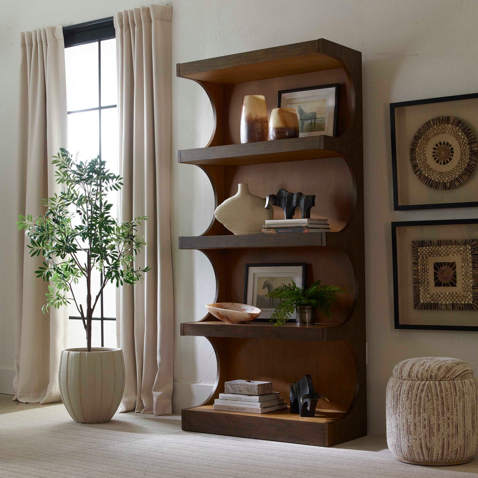 American Home Furniture Uttermost Osrick Modern Etagere