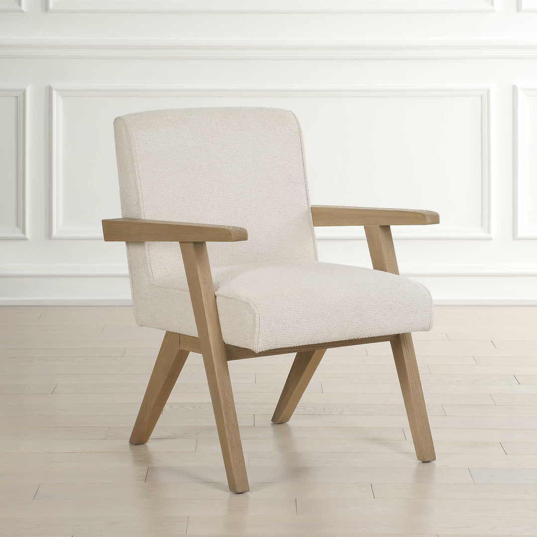 American Home Furniture Uttermost Blakely White Dining Arm Chair Set of 2