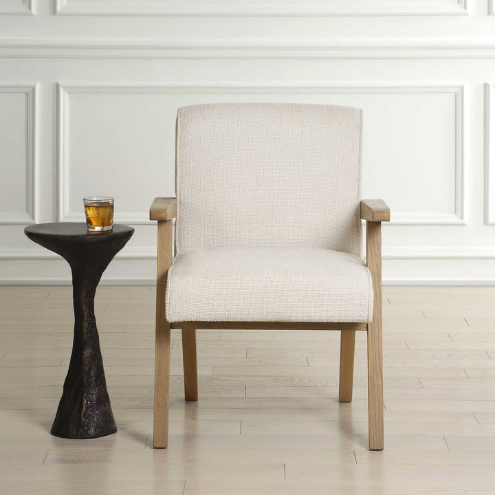 American Home Furniture Uttermost Blakely White Dining Arm Chair Set of 2