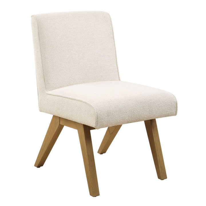 American Home Furniture Uttermost Blakely White Armless Dining Chair Set of 2