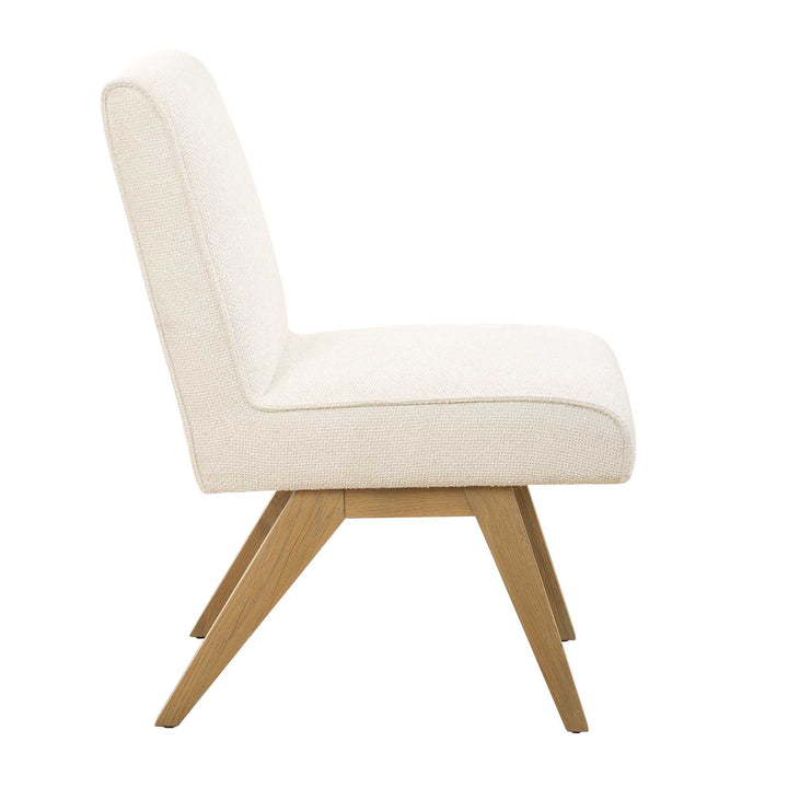 American Home Furniture Uttermost Blakely White Armless Dining Chair Set of 2