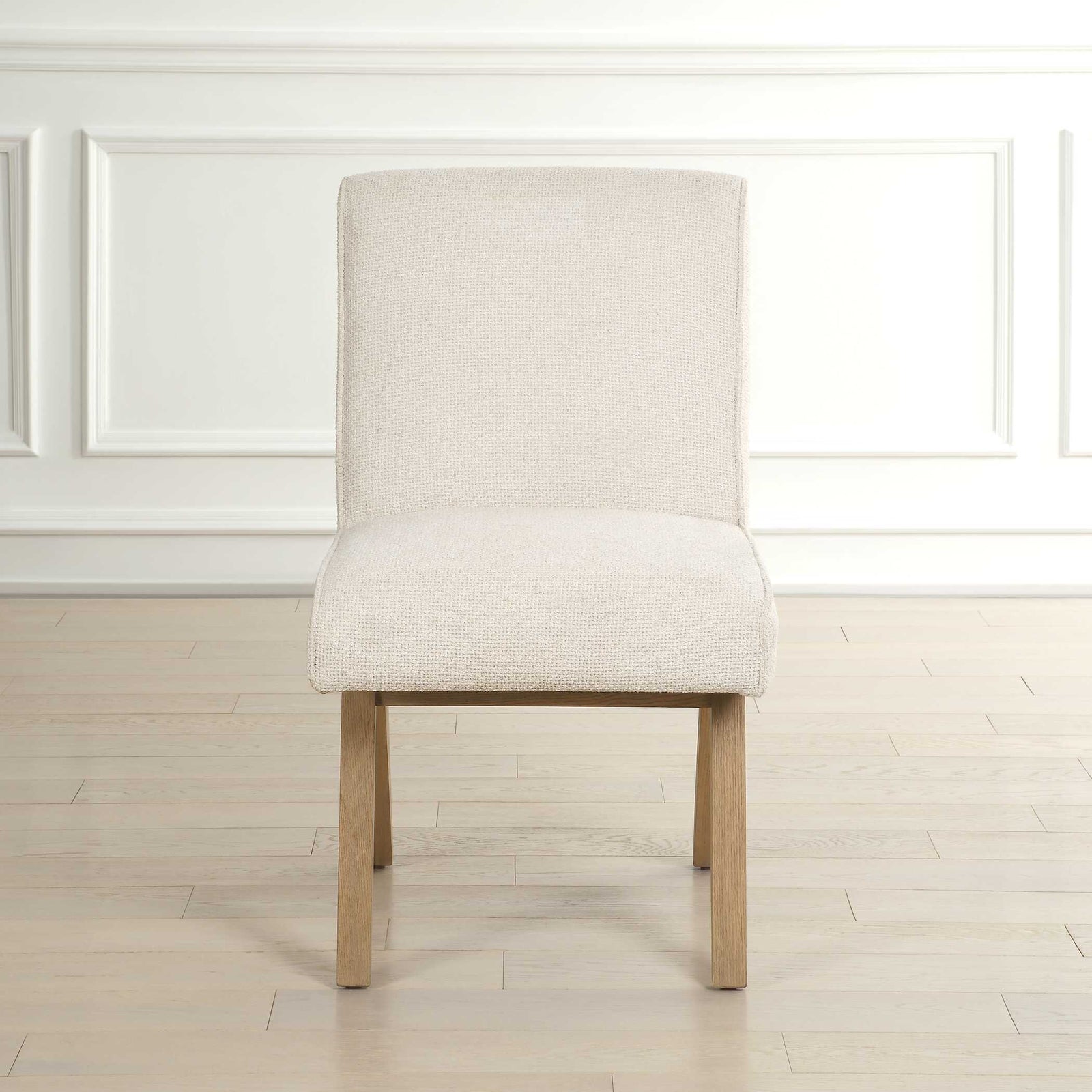 American Home Furniture Uttermost Blakely White Armless Dining Chair Set of 2
