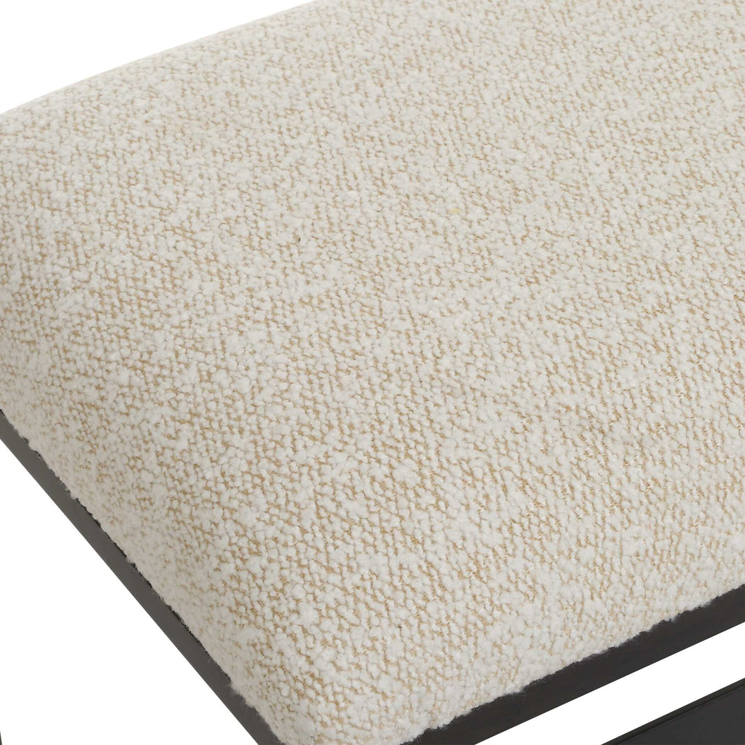 American Home Furniture Uttermost Halston Upholstered White Bench