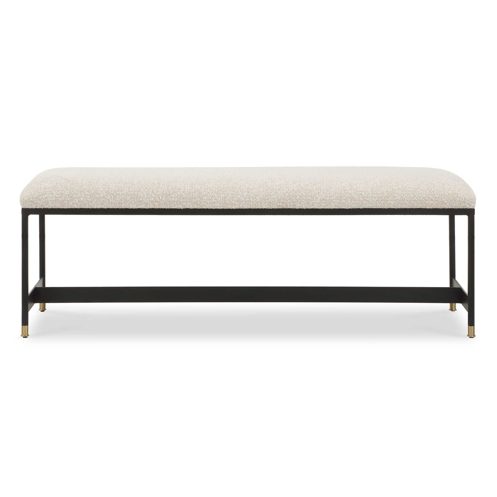 American Home Furniture Uttermost Halston Upholstered White Bench