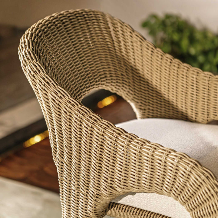American Home Furniture Uttermost Kavali Outdoor Wicker Counter Stool