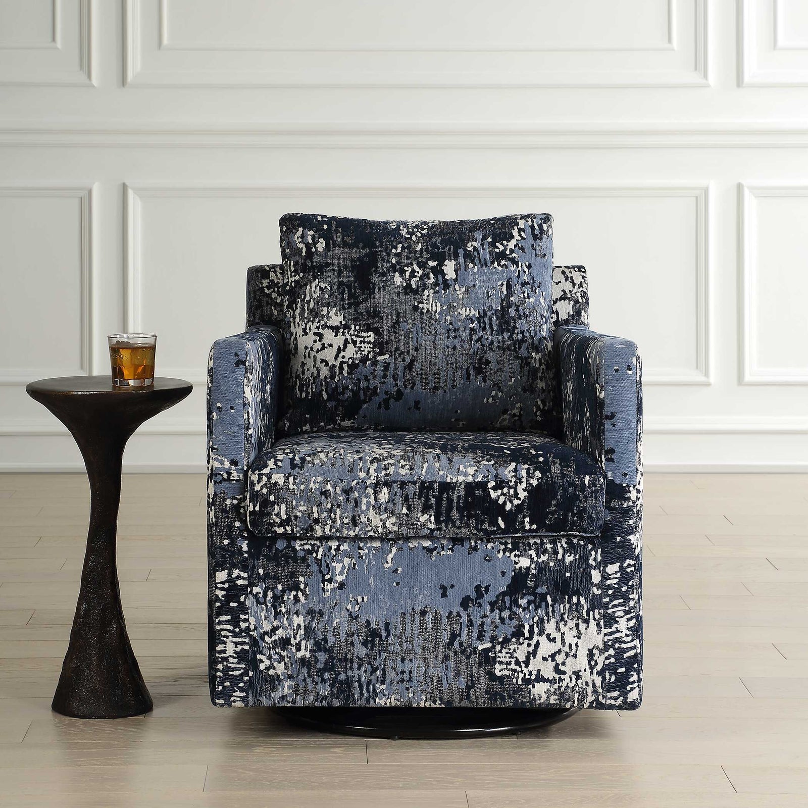 American Home Furniture Uttermost Tisdell Patterned Swivel/Glider