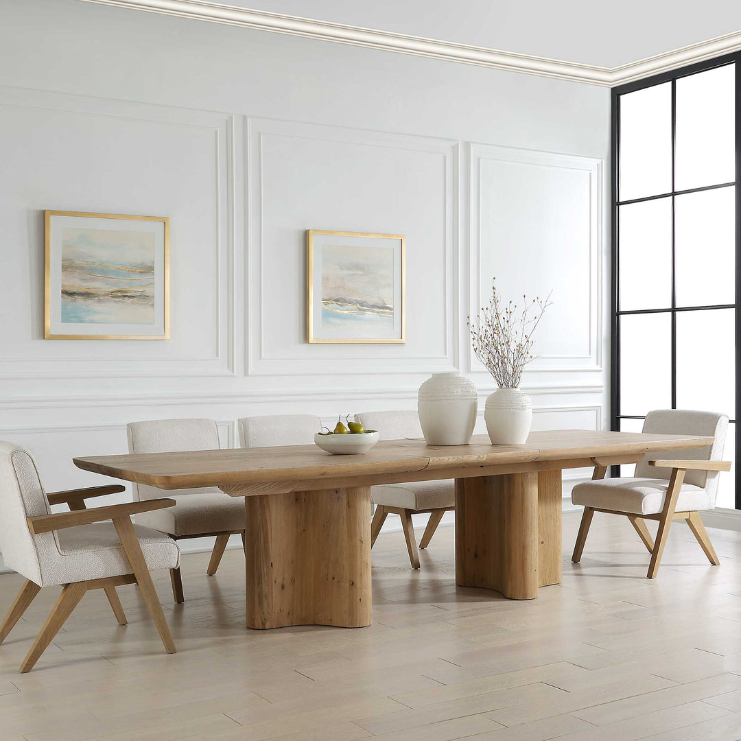American Home Furniture Uttermost Cecelia Oak Dining Table