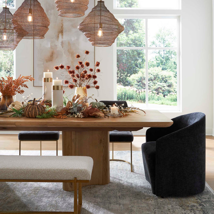 American Home Furniture Uttermost Cecelia Oak Dining Table
