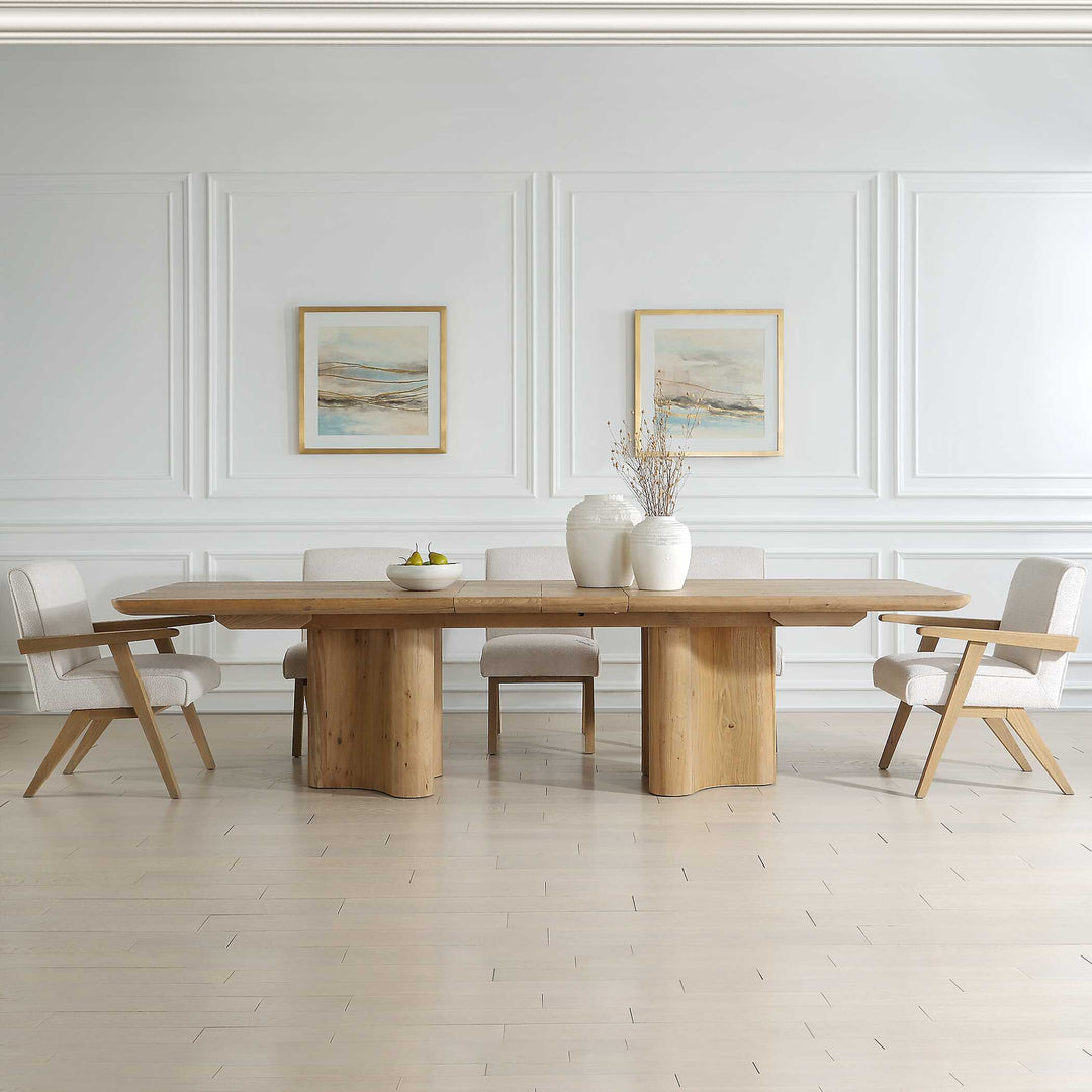 American Home Furniture Uttermost Cecelia Oak Dining Table