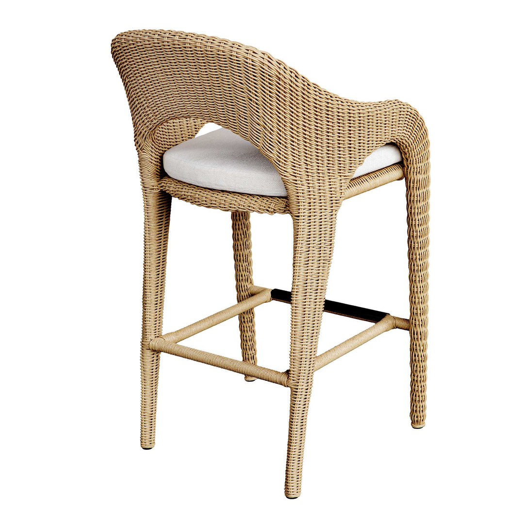 American Home Furniture Uttermost Kavali Outdoor Wicker Barstool