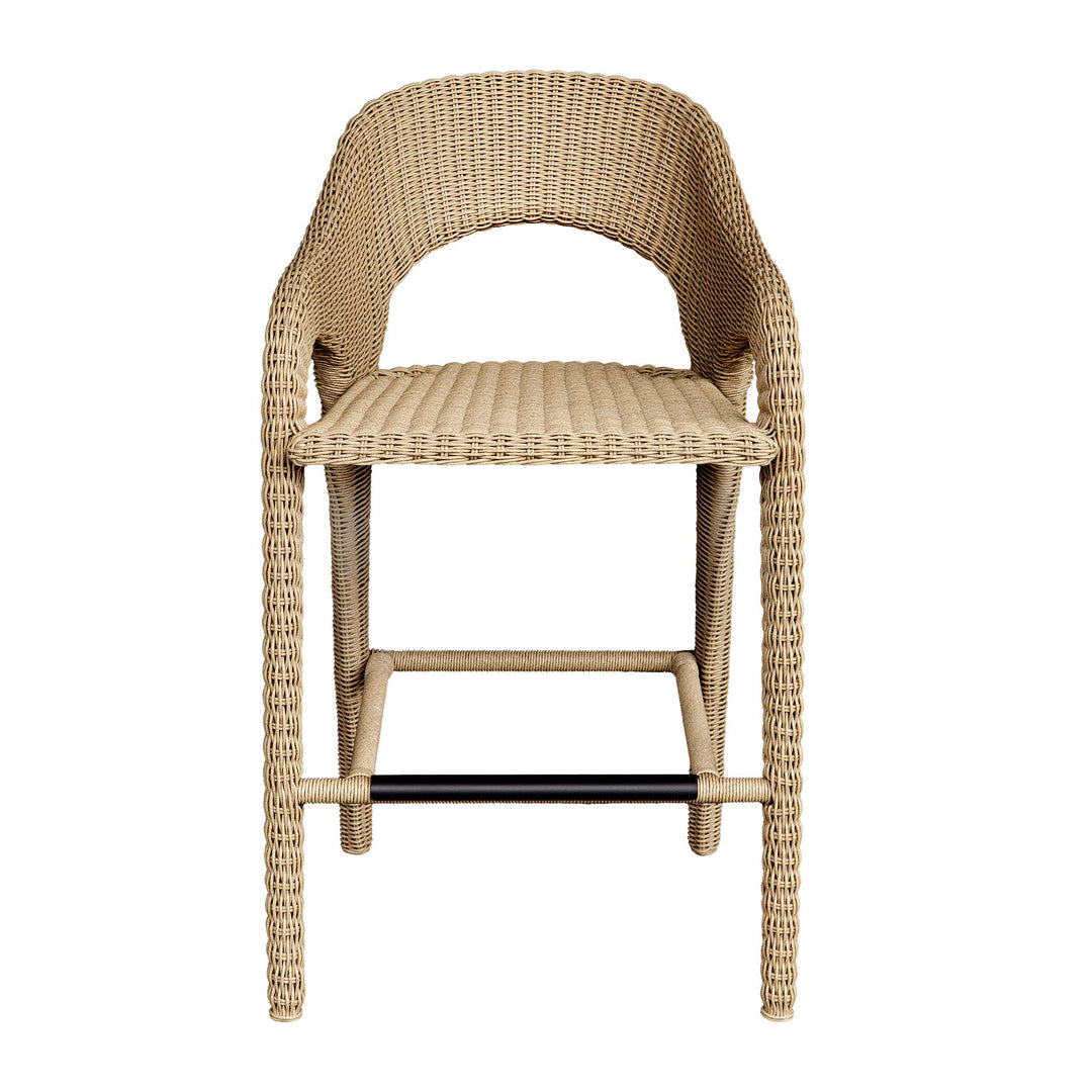 American Home Furniture Uttermost Kavali Outdoor Wicker Barstool