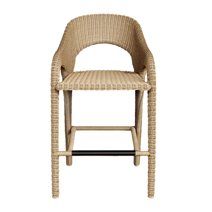 American Home Furniture Uttermost Kavali Outdoor Wicker Barstool