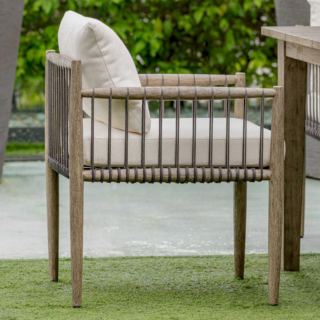 American Home Furniture Uttermost Borneo White Outdoor Dining Chair Set of 2