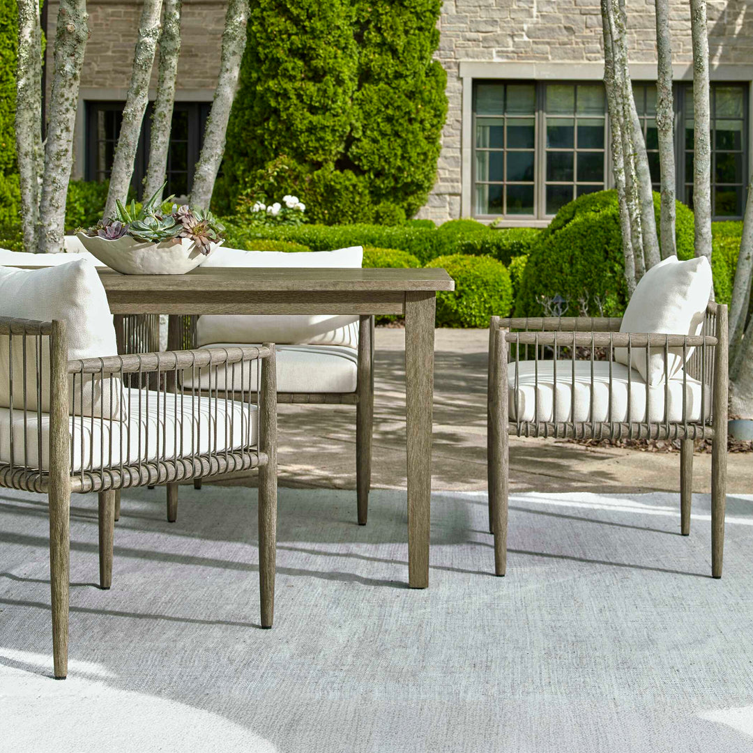 American Home Furniture Uttermost Borneo White Outdoor Dining Chair Set of 2