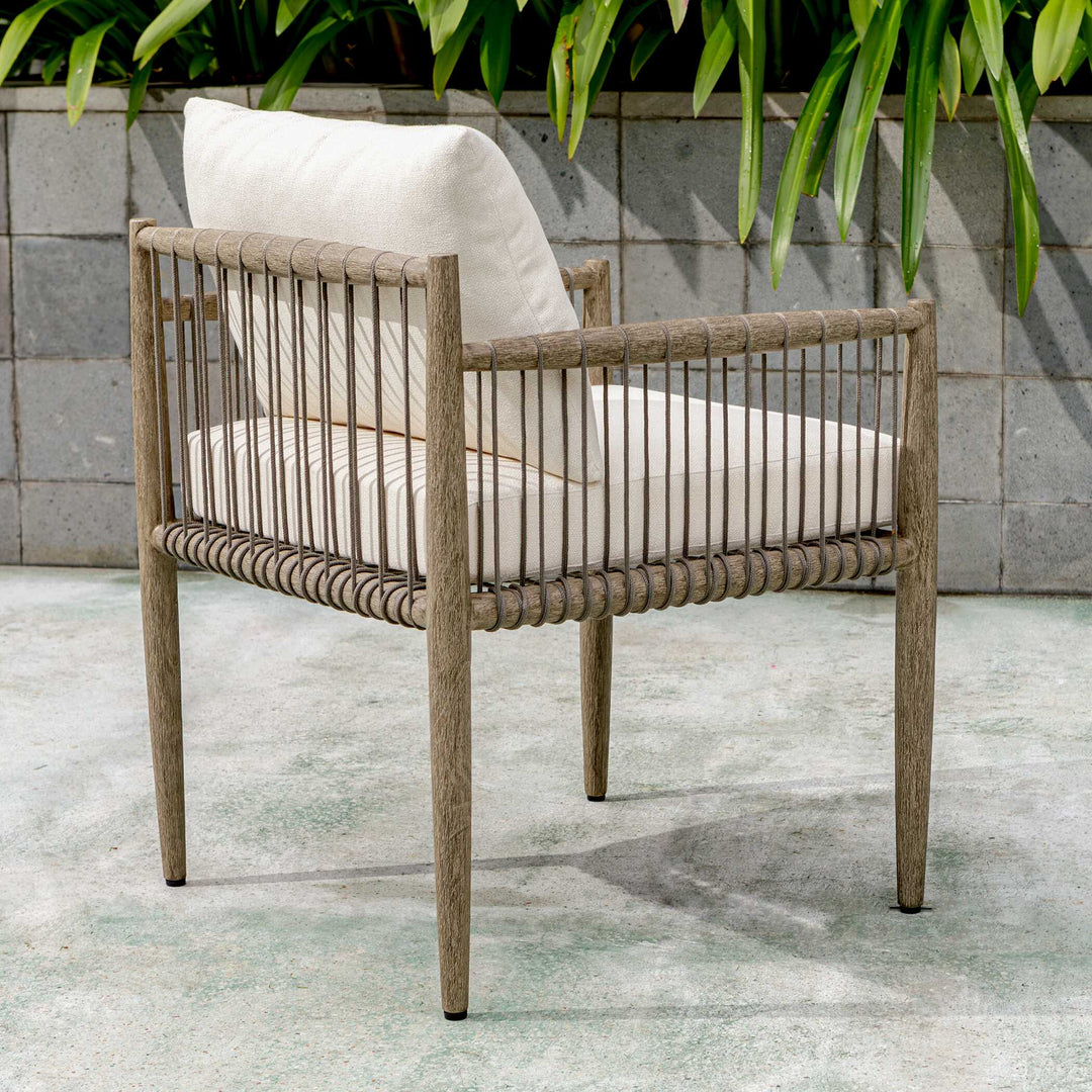 American Home Furniture Uttermost Borneo White Outdoor Dining Chair Set of 2