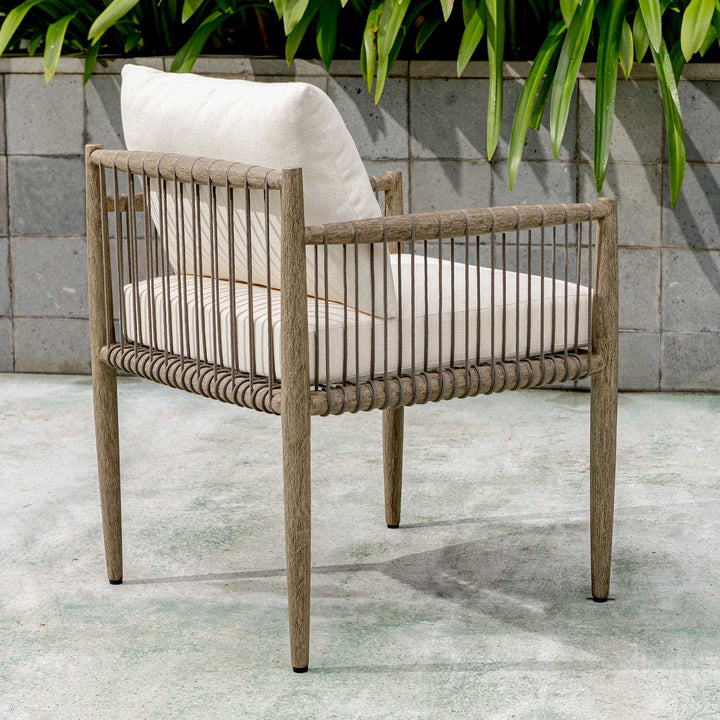 American Home Furniture Uttermost Borneo White Outdoor Dining Chair Set of 2