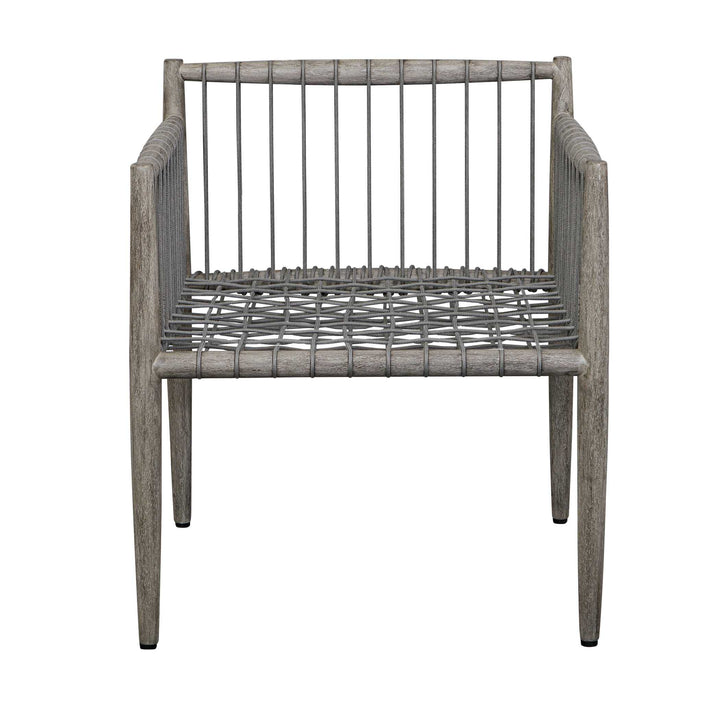 American Home Furniture Uttermost Borneo White Outdoor Dining Chair Set of 2