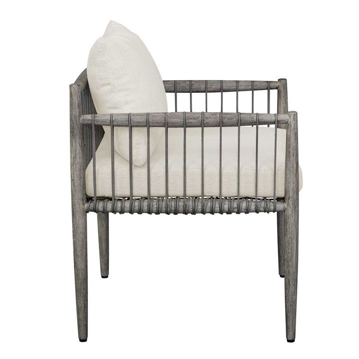 American Home Furniture Uttermost Borneo White Outdoor Dining Chair Set of 2