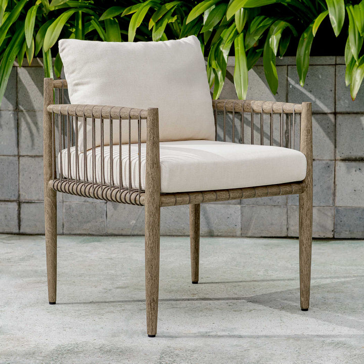 American Home Furniture Uttermost Borneo White Outdoor Dining Chair Set of 2