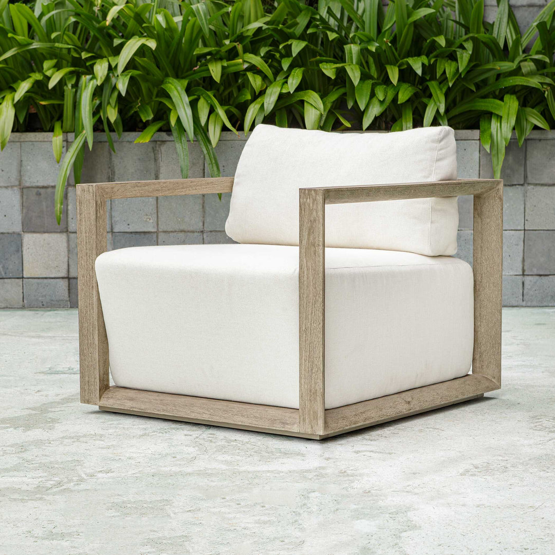 American Home Furniture Uttermost Remsen Outdoor Gray Lounge Chair