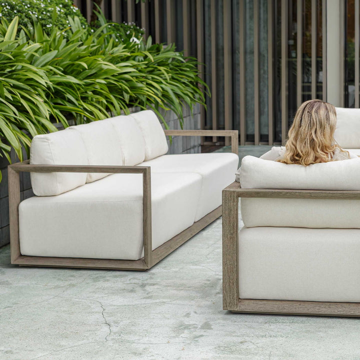 American Home Furniture Uttermost Remsen Outdoor Gray Sofa