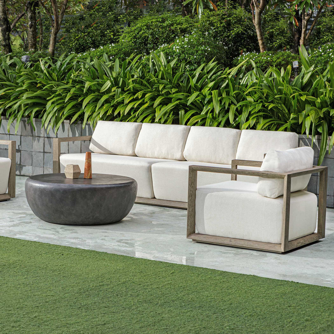 American Home Furniture Uttermost Remsen Outdoor Gray Sofa
