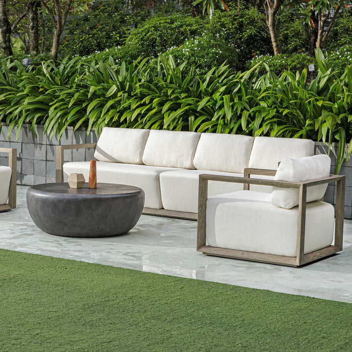 American Home Furniture Uttermost Remsen Outdoor Gray Sofa