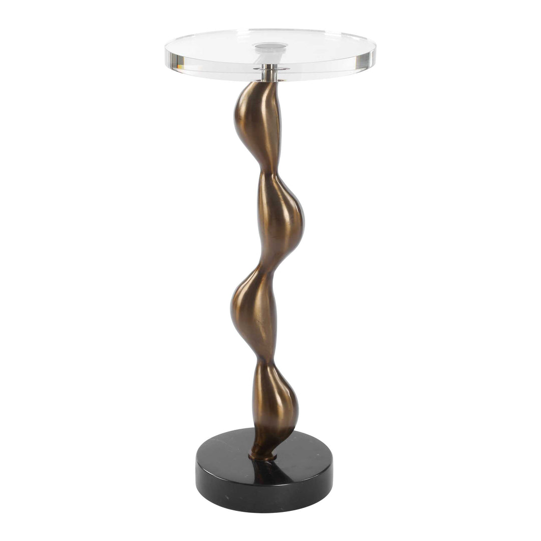 American Home Furniture Uttermost Remolino Bronze Drink Table