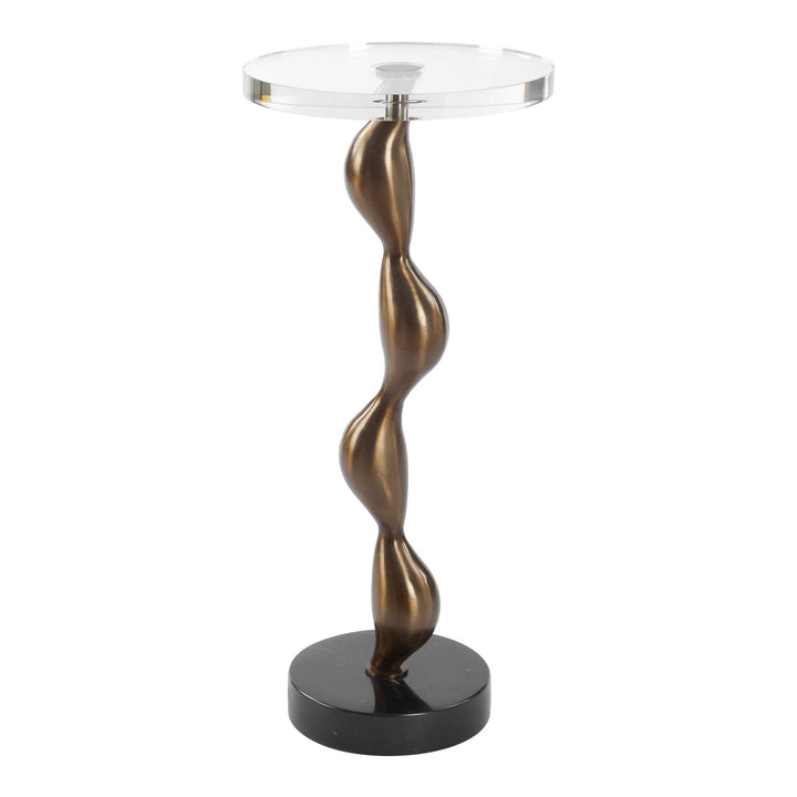 American Home Furniture Uttermost Remolino Bronze Drink Table