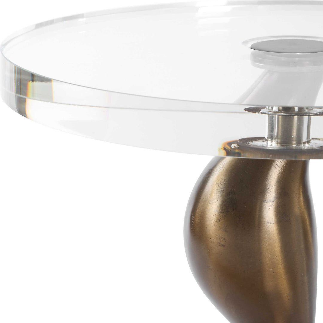 American Home Furniture Uttermost Remolino Bronze Drink Table