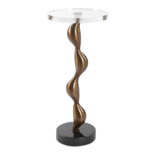 American Home Furniture Uttermost Remolino Bronze Drink Table