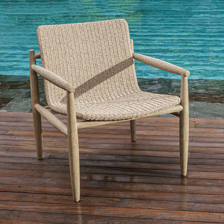 American Home Furniture Uttermost Sumba Wicker Outdoor Lounge Chair