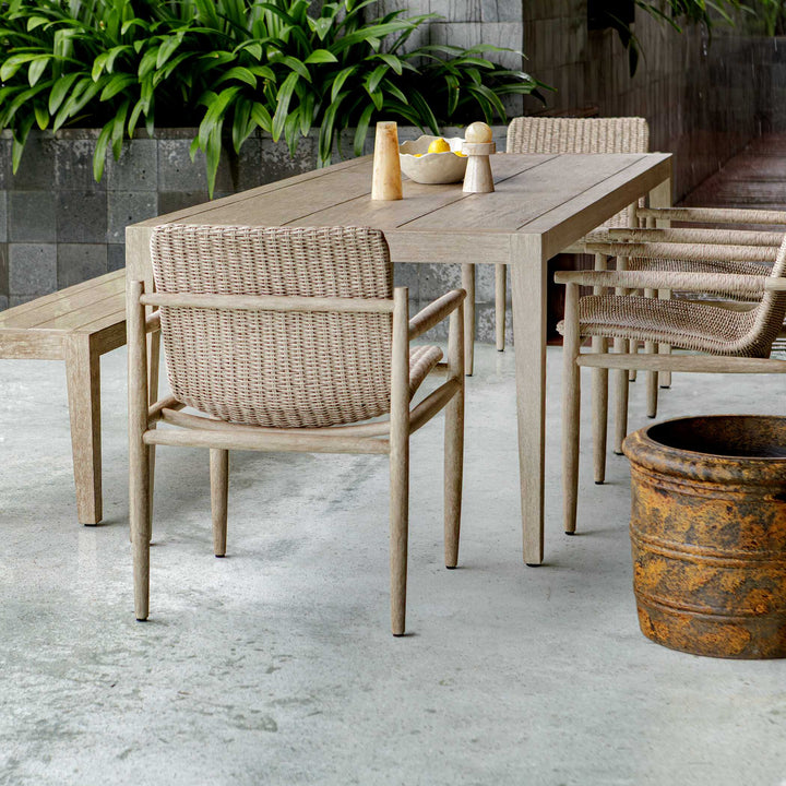 American Home Furniture Uttermost Kirkham Wooden Outdoor Dining Table