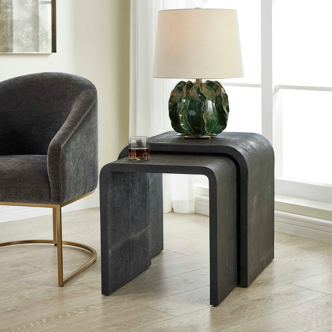 American Home Furniture Uttermost Interpose Nesting Side Table Set of 2