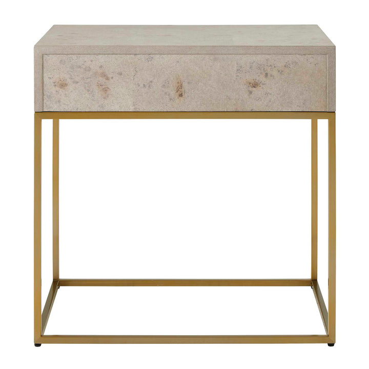 American Home Furniture Uttermost Pembrook Light Washed Side Table