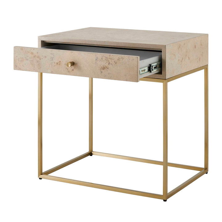 American Home Furniture Uttermost Pembrook Light Washed Side Table
