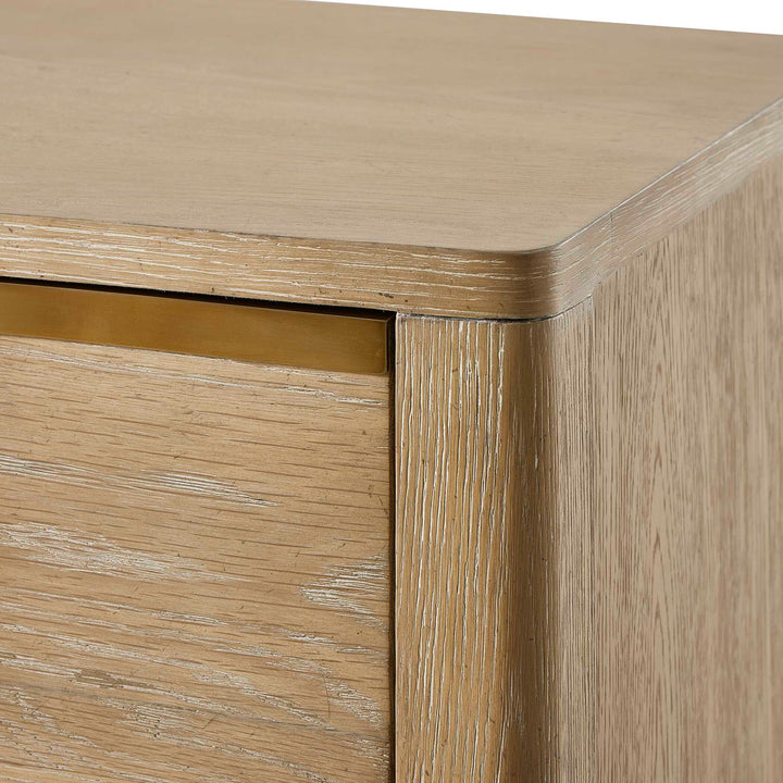 American Home Furniture Uttermost Tabi Natural Wood Side Table