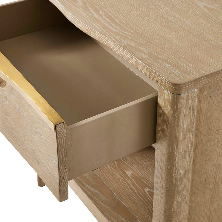 American Home Furniture Uttermost Tabi Natural Wood Side Table