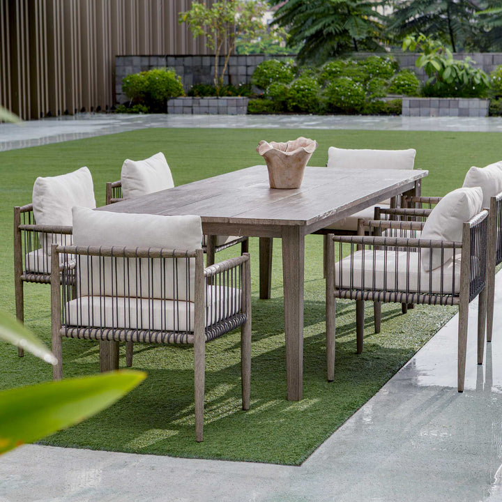 American Home Furniture Uttermost Forsyth Dark Gray Outdoor Dining Table