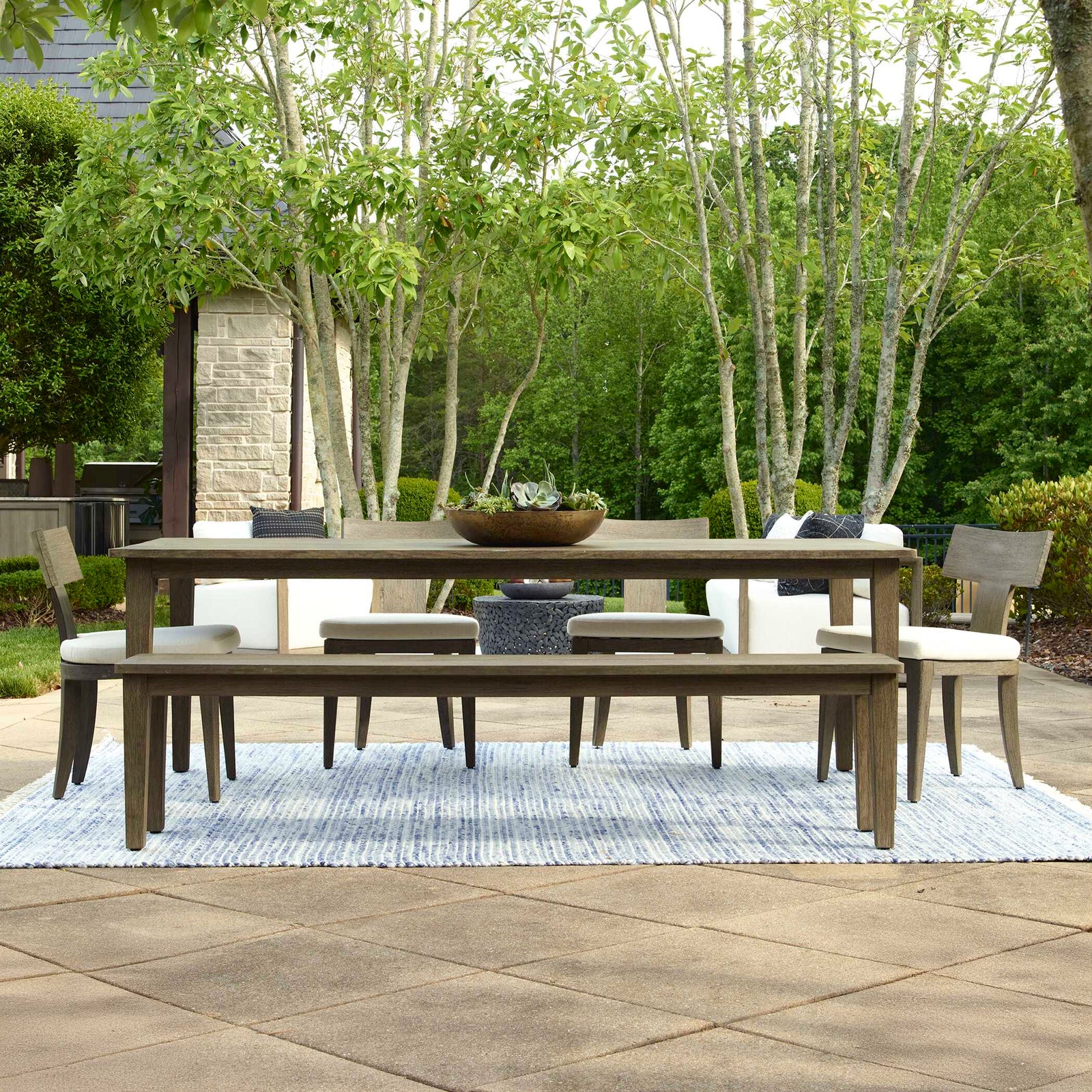 American Home Furniture Uttermost Forsyth Dark Gray Outdoor Dining Table