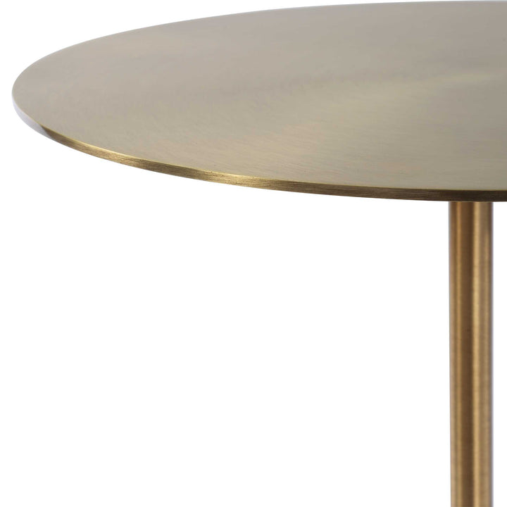 American Home Furniture Uttermost Verlin Brass Drink Table