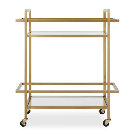 American Home Furniture Uttermost Erena Brass Bar Cart