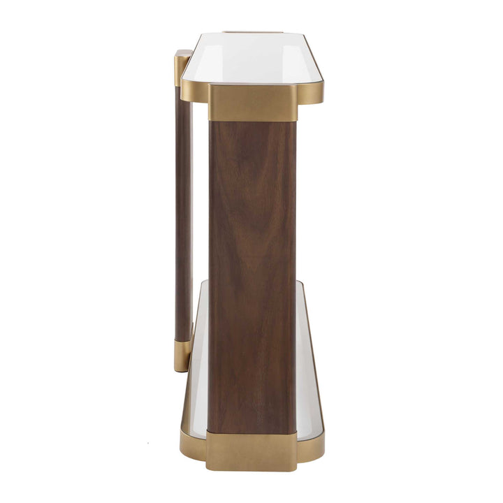American Home Furniture Uttermost Ryles Glass Console Table