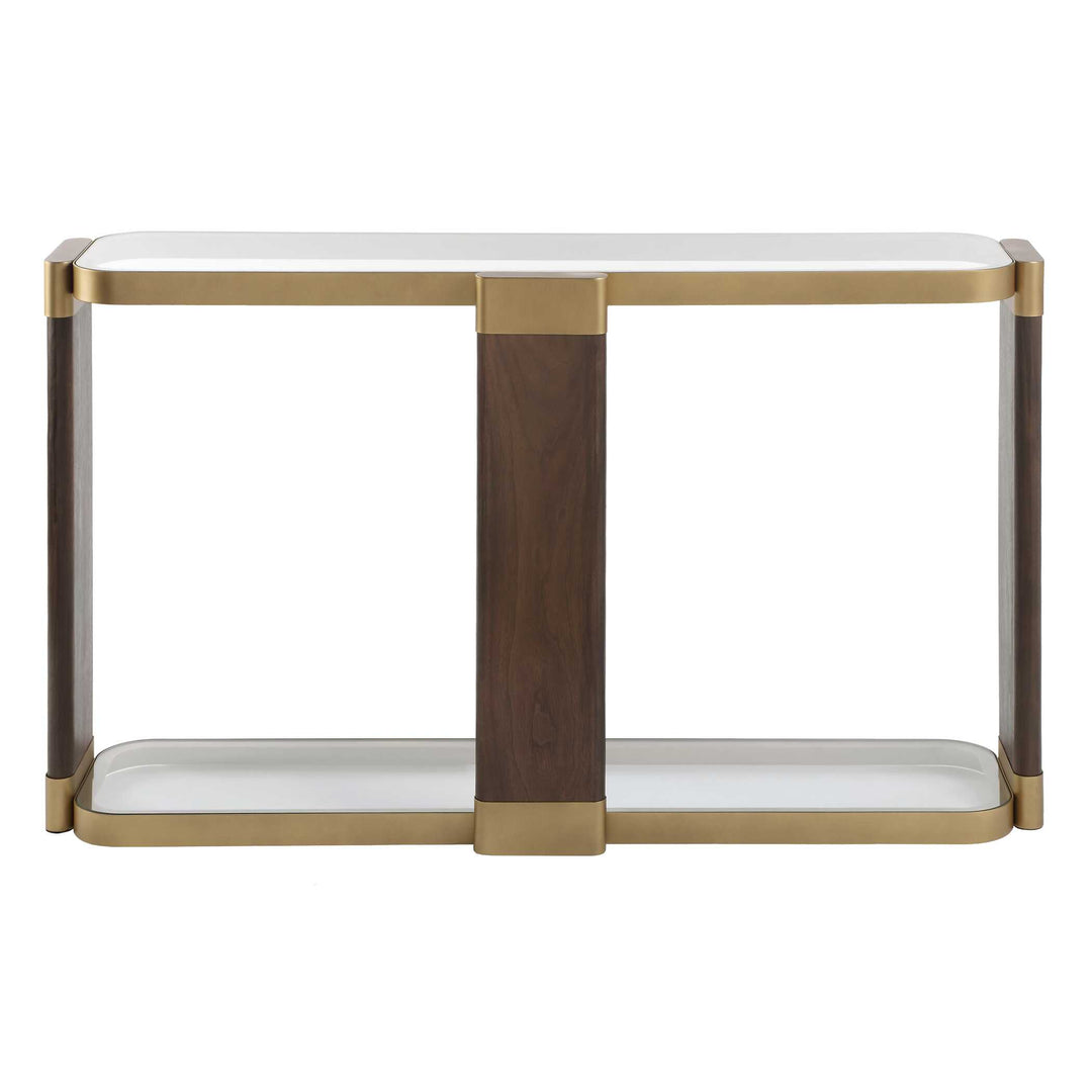 American Home Furniture Uttermost Ryles Glass Console Table