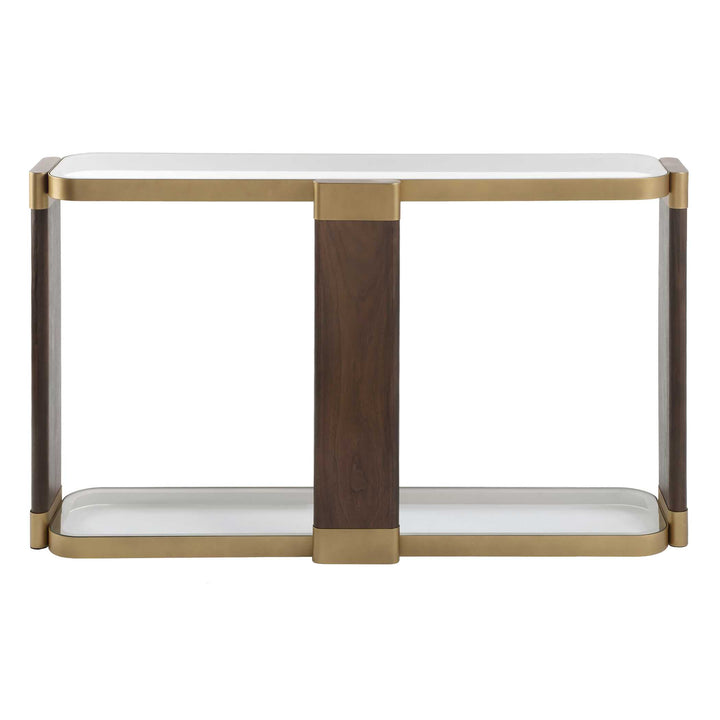 American Home Furniture Uttermost Ryles Glass Console Table