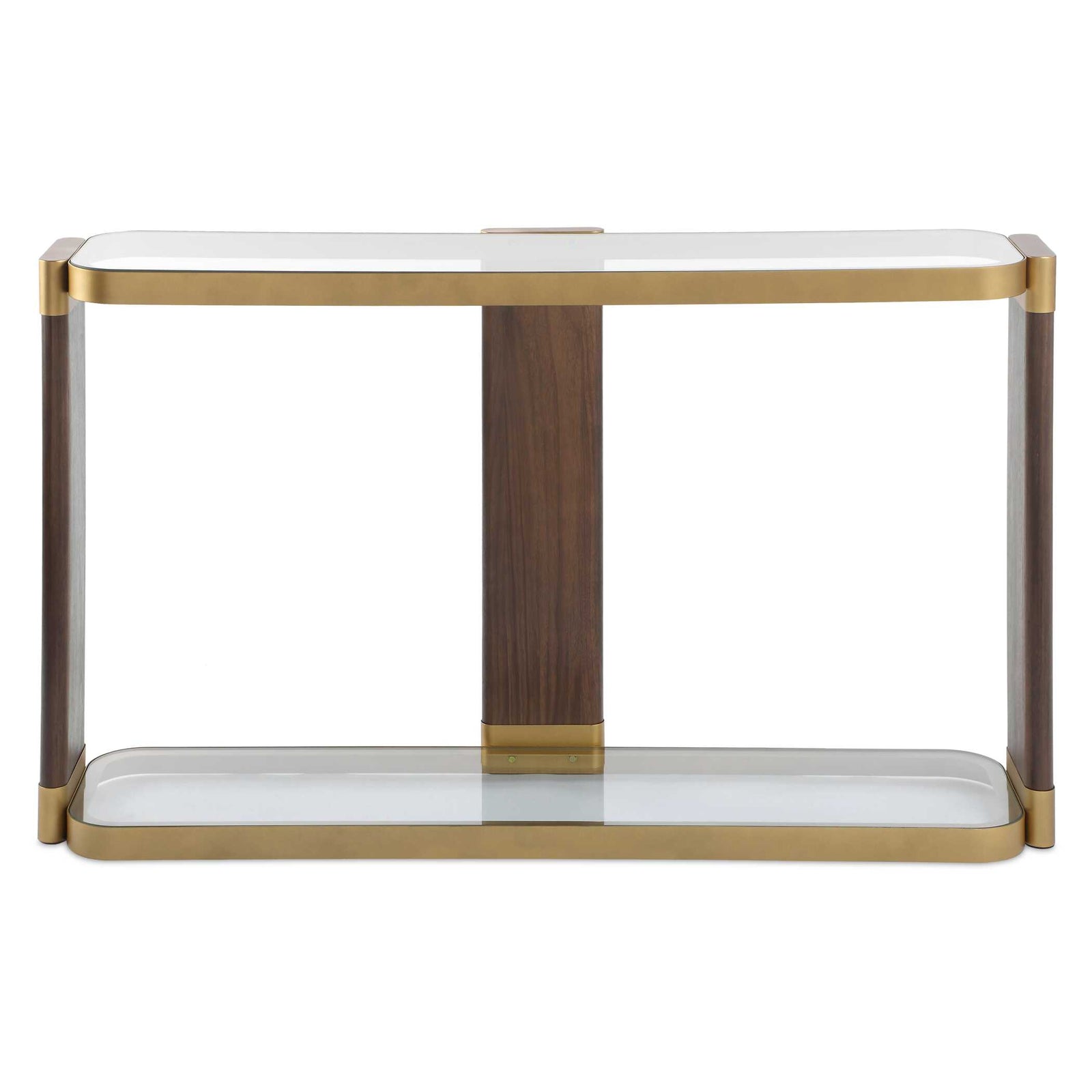American Home Furniture Uttermost Ryles Glass Console Table