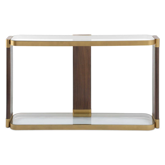 American Home Furniture Uttermost Ryles Glass Console Table