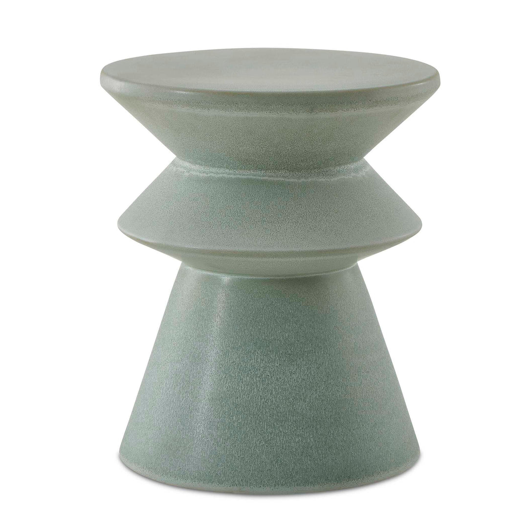 Imogene Seafoam Glaze Garden Stool - AmericanHomeFurniture