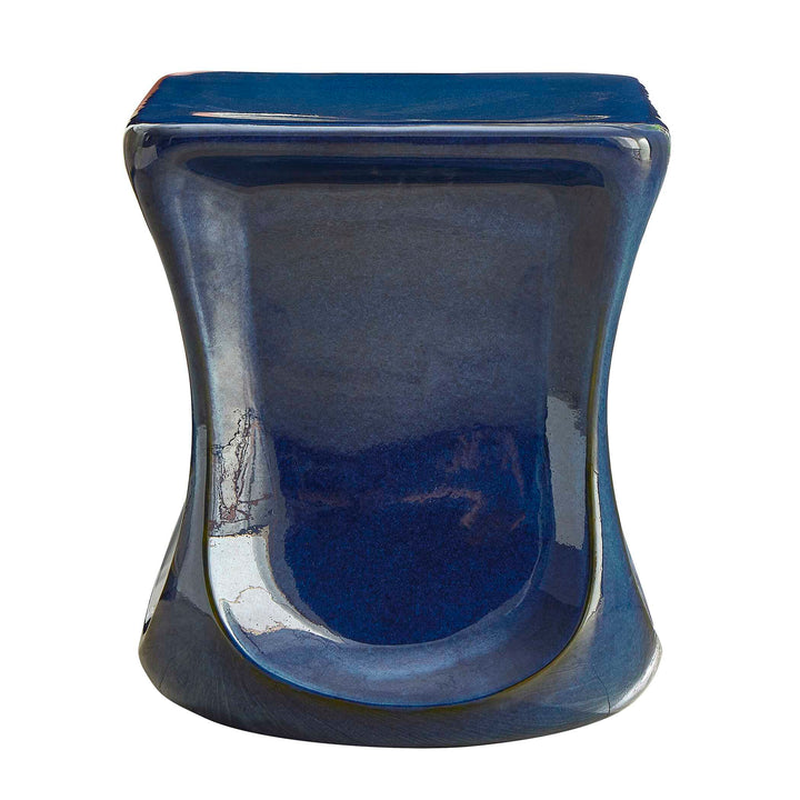 American Home Furniture Uttermost Kaz Deep Blue Garden Stool